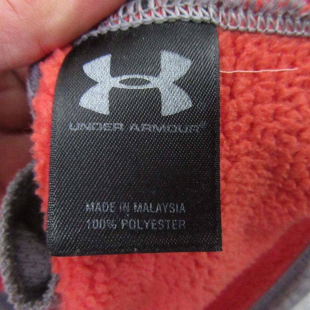 Under‎ Armour Mens Loose Jacket L Red Fleece Active Pocket 1/2 Zip